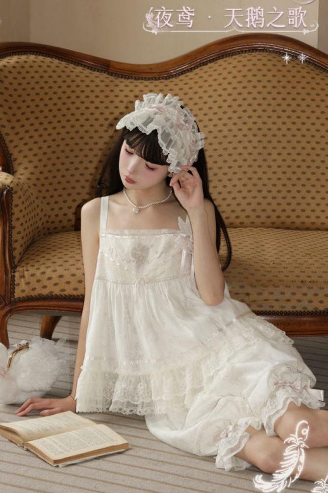Iris De Nuit ~Swan Song~ Retro Lolita Top Bloomers and Cardigan