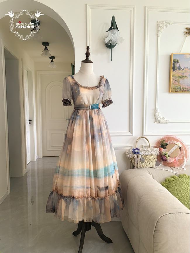 Miss Point Oil Painting Empire Waist Lolita Dress