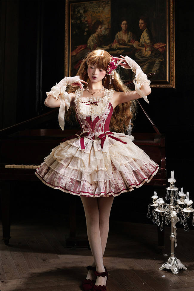 Nine Ode Mist Moon Light Ballet Lolita Skirt, Top and Accessories