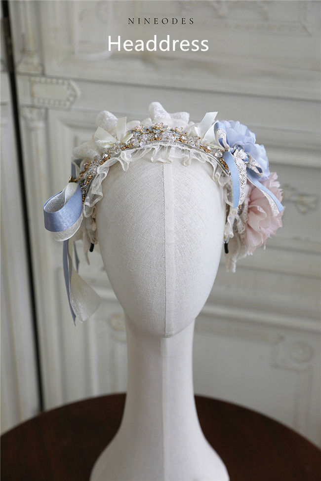Nine Ode Mist Moon Light Ballet Lolita Skirt, Top and Accessories