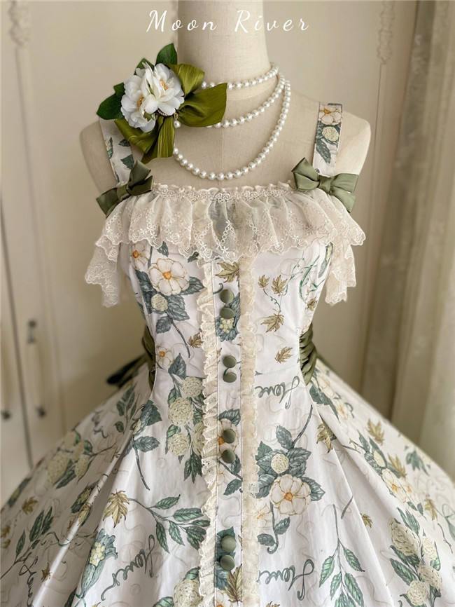 Moon River Camellia Classic Lolita Jumper Dress and Blouse