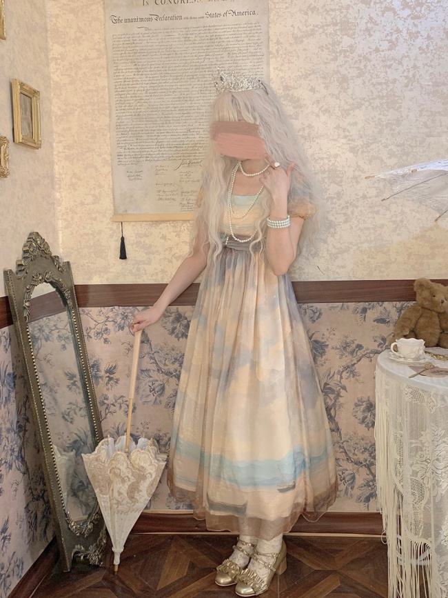Miss Point Oil Painting Empire Waist Lolita Dress