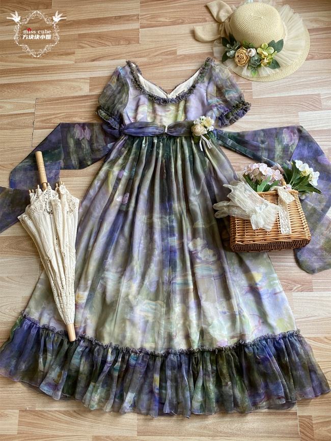 Miss Point Oil Painting Empire Waist Lolita Dress