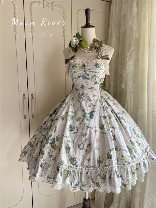 Moon River Camellia Classic Lolita Jumper Dress and Blouse