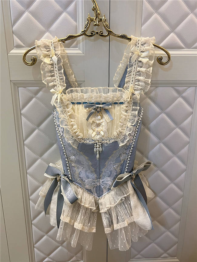 Nine Ode Mist Moon Light Ballet Lolita Skirt, Top and Accessories