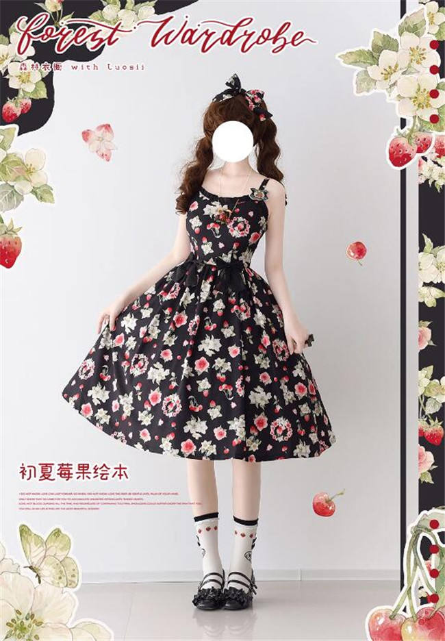 Forest Wardrobe Fruit and Flower Lolita Jumper Dress