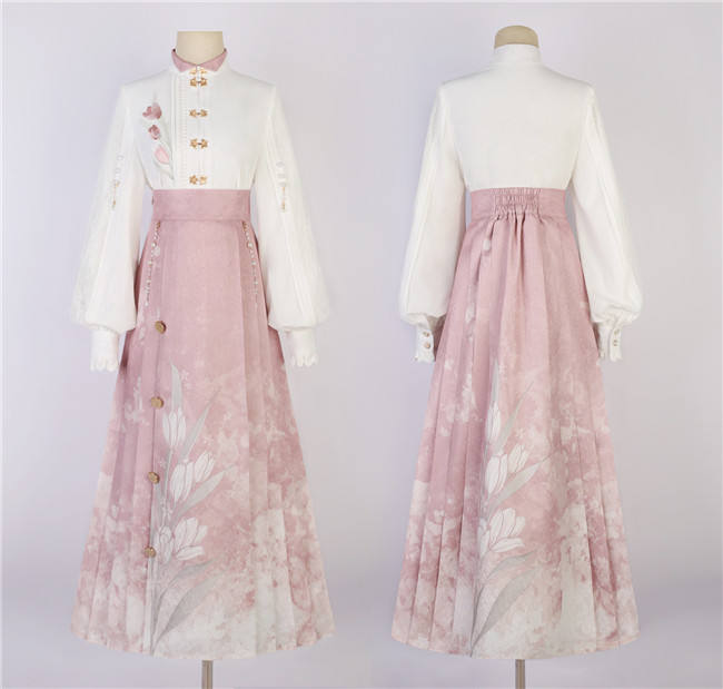 To Tulip Han Style Top and Skirt