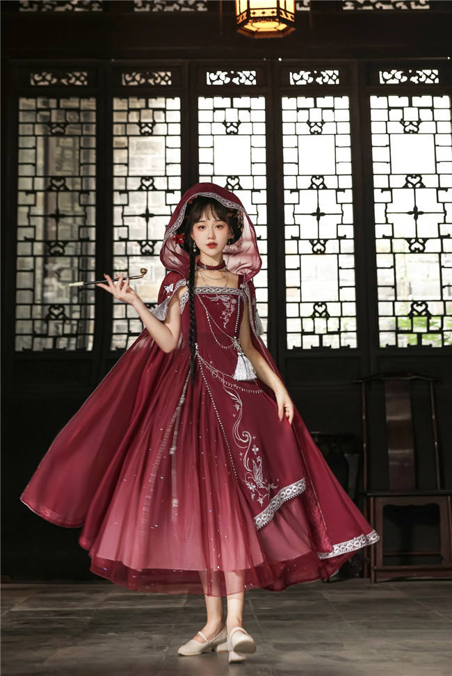 Dream of the Milky Way Han Style Lolita Dress and Cape