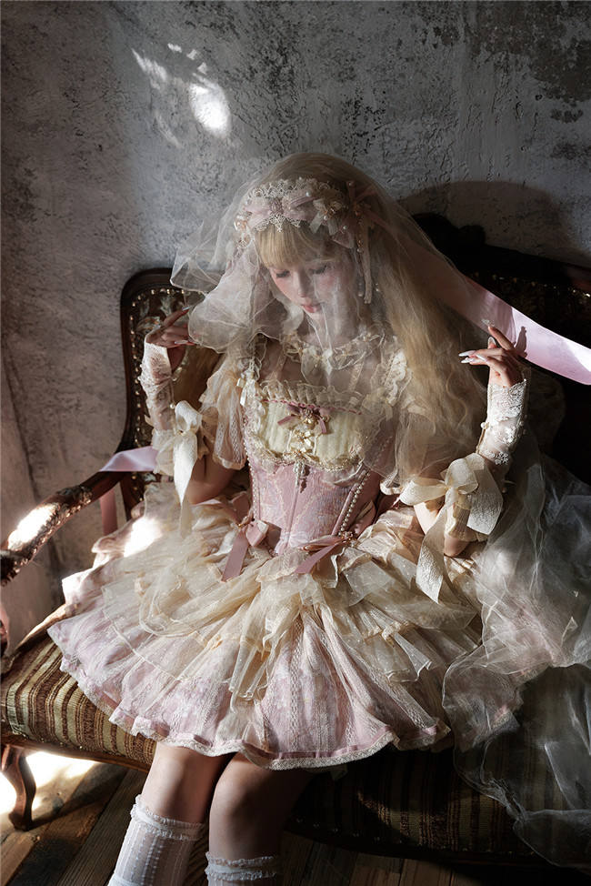 Nine Ode Mist Moon Light Ballet Lolita Skirt, Top and Accessories