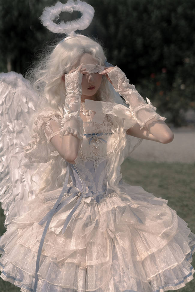 Nine Ode Mist Moon Light Ballet Lolita Skirt, Top and Accessories
