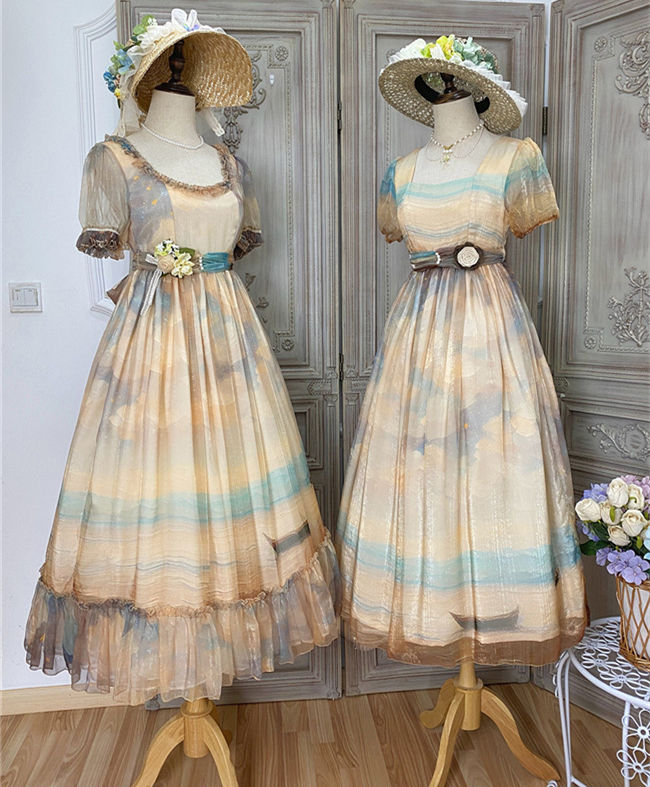 Miss Point Oil Painting Empire Waist Lolita Dress