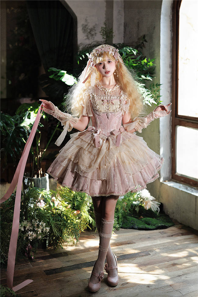 Nine Ode Mist Moon Light Ballet Lolita Skirt, Top and Accessories