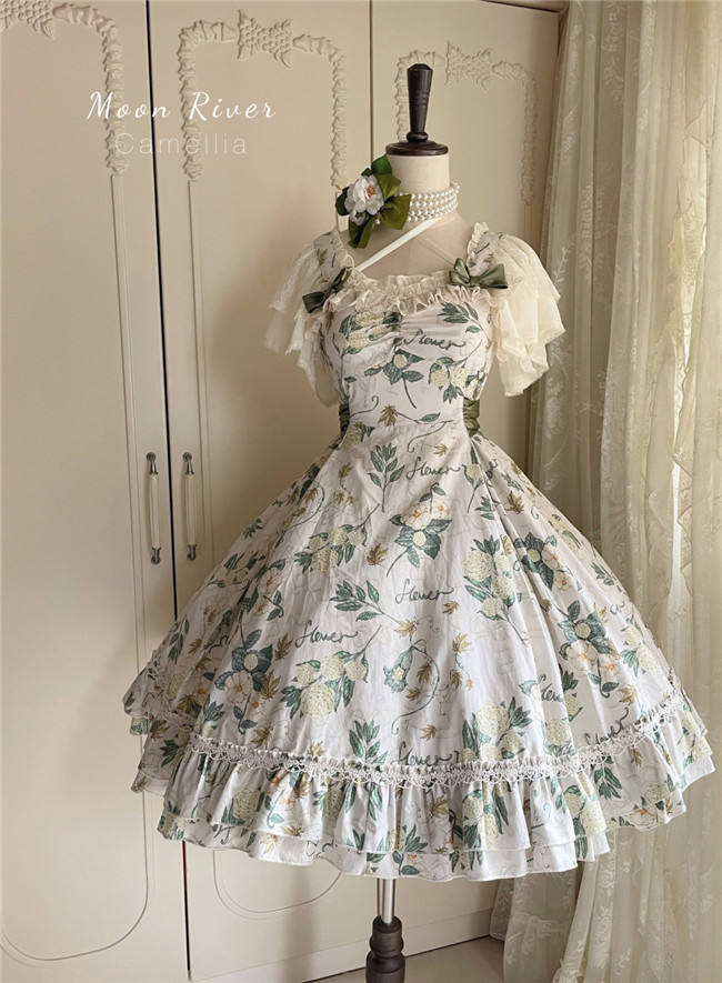 Moon River Camellia Classic Lolita Jumper Dress and Blouse
