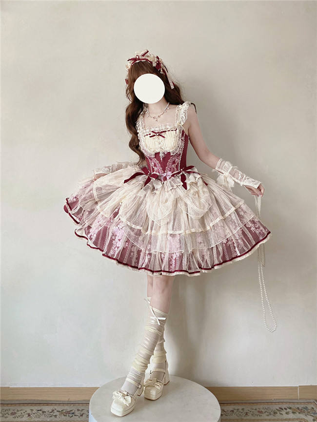 Nine Ode Mist Moon Light Ballet Lolita Skirt, Top and Accessories