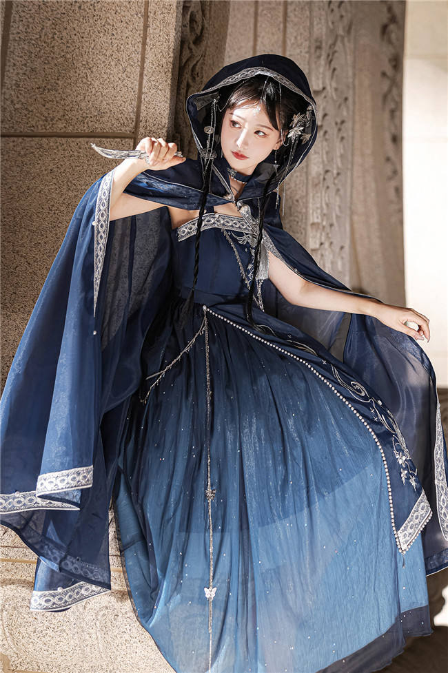 Dream of the Milky Way Han Style Lolita Dress and Cape