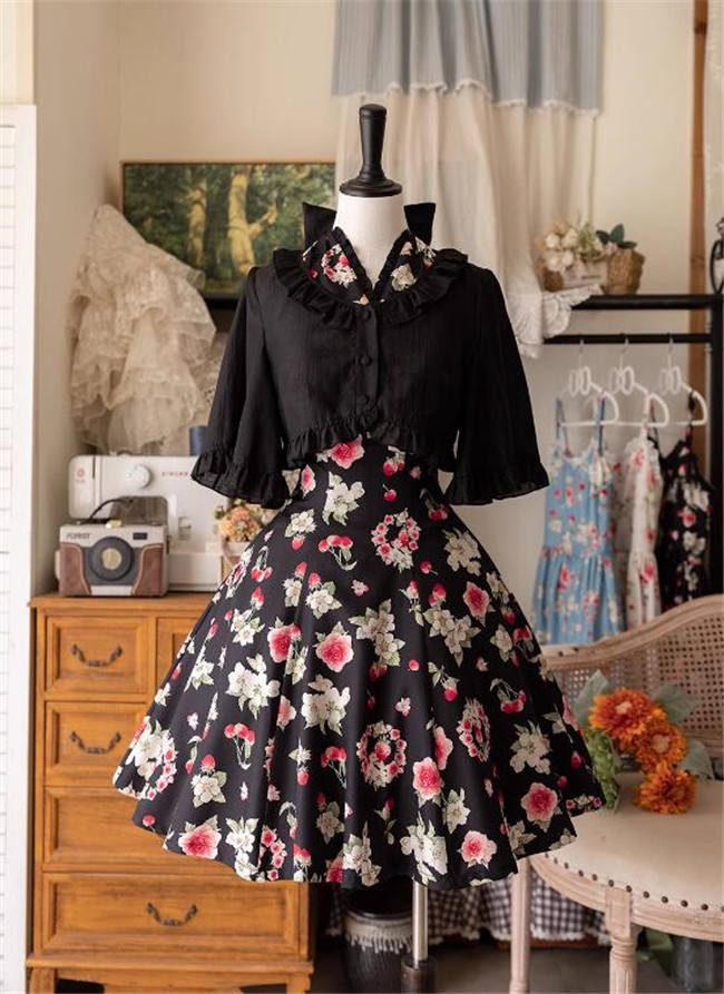 Forest Wardrobe Fruit and Flower Halter-neck Lolita Dress