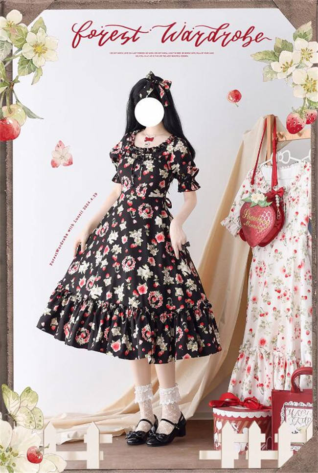 Forest Wardrobe Fruit and Flower Lolita One Piece
