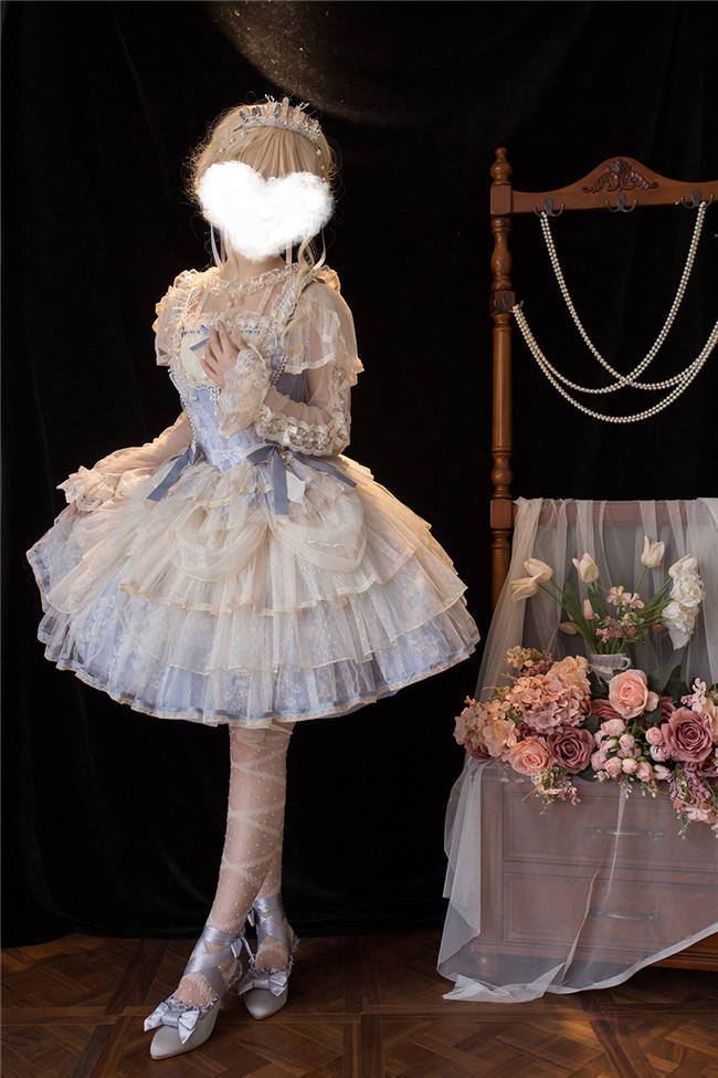 Nine Ode Mist Moon Light Ballet Lolita Skirt, Top and Accessories