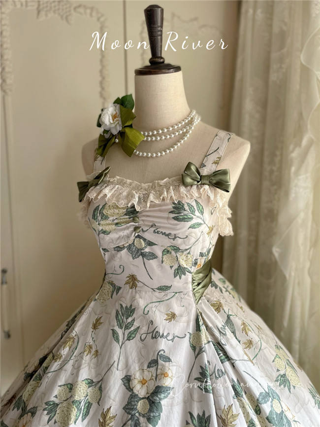Moon River Camellia Classic Lolita Jumper Dress and Blouse