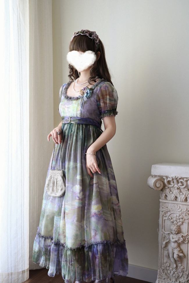 Miss Point Oil Painting Empire Waist Lolita Dress