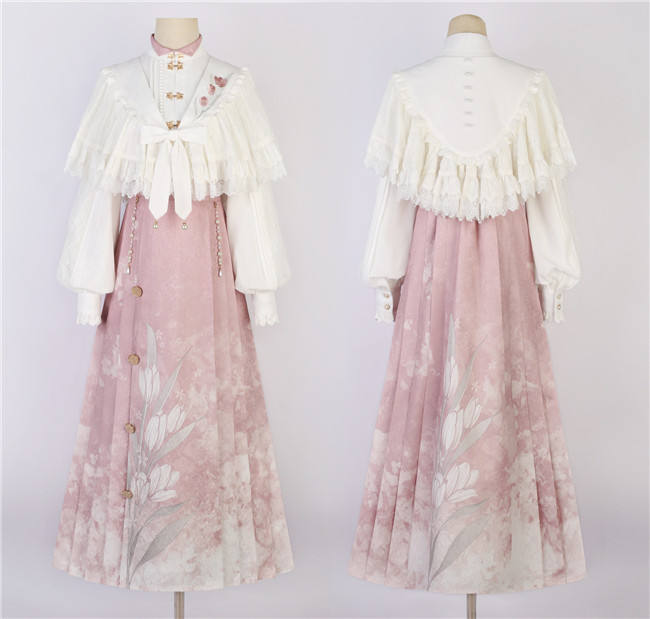 To Tulip Han Style Top and Skirt