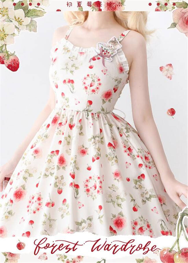 Forest Wardrobe Fruit and Flower Lolita Jumper Dress
