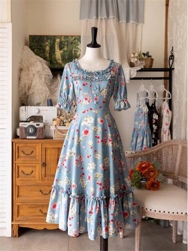 Forest Wardrobe Fruit and Flower Lolita One Piece