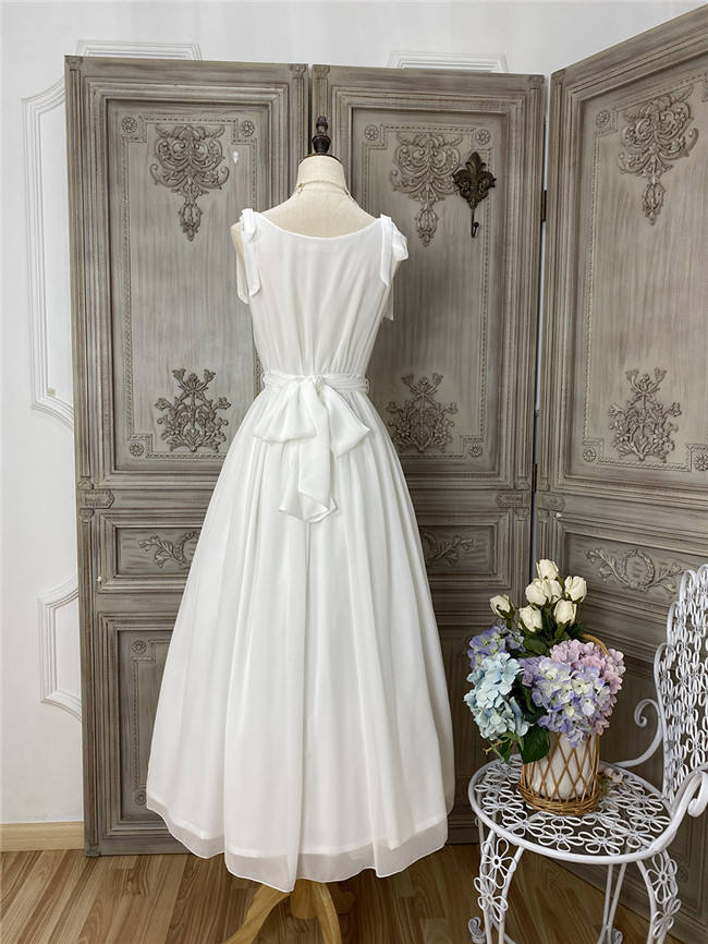Miss Point Greek Inspired Heap Collar Solid Color Dress