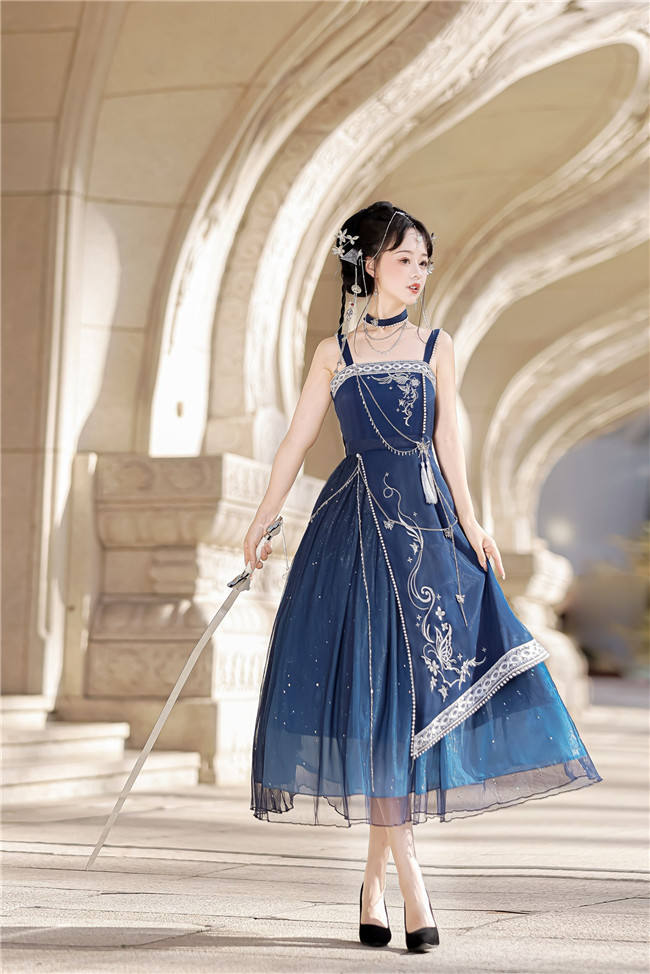 Dream of the Milky Way Han Style Lolita Dress and Cape