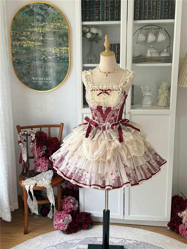 Nine Ode Mist Moon Light Ballet Lolita Skirt, Top and Accessories