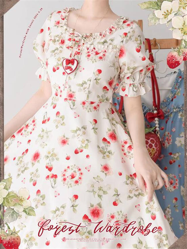 Forest Wardrobe Fruit and Flower Lolita One Piece