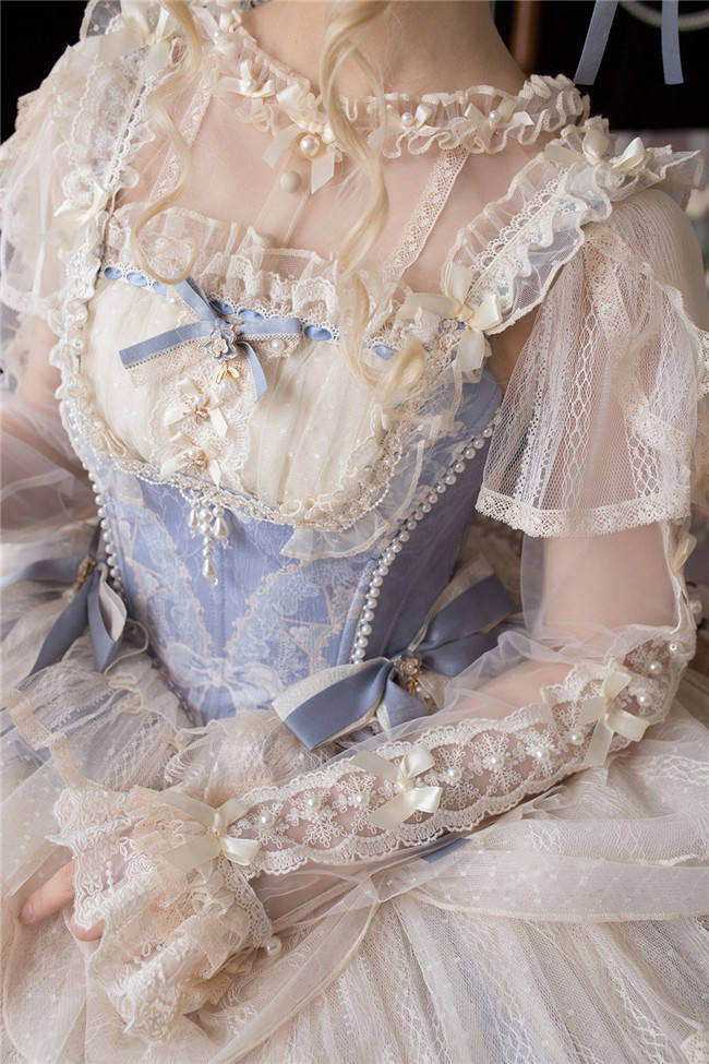 Nine Ode Mist Moon Light Ballet Lolita Skirt, Top and Accessories