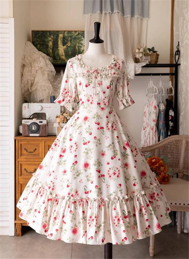 Forest Wardrobe Fruit and Flower Lolita One Piece