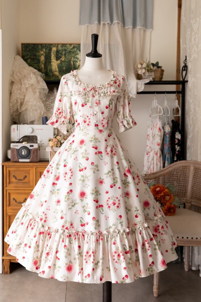 Forest Wardrobe Fruit and Flower Lolita One Piece