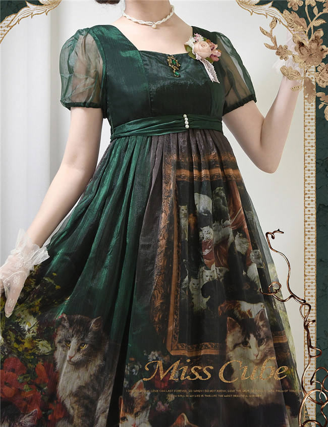 Miss Point Oil Painting Empire Waist Lolita Dress