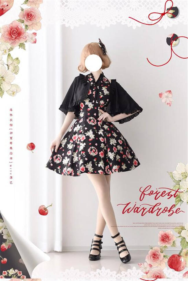 Forest Wardrobe Fruit and Flower Halter-neck Lolita Dress