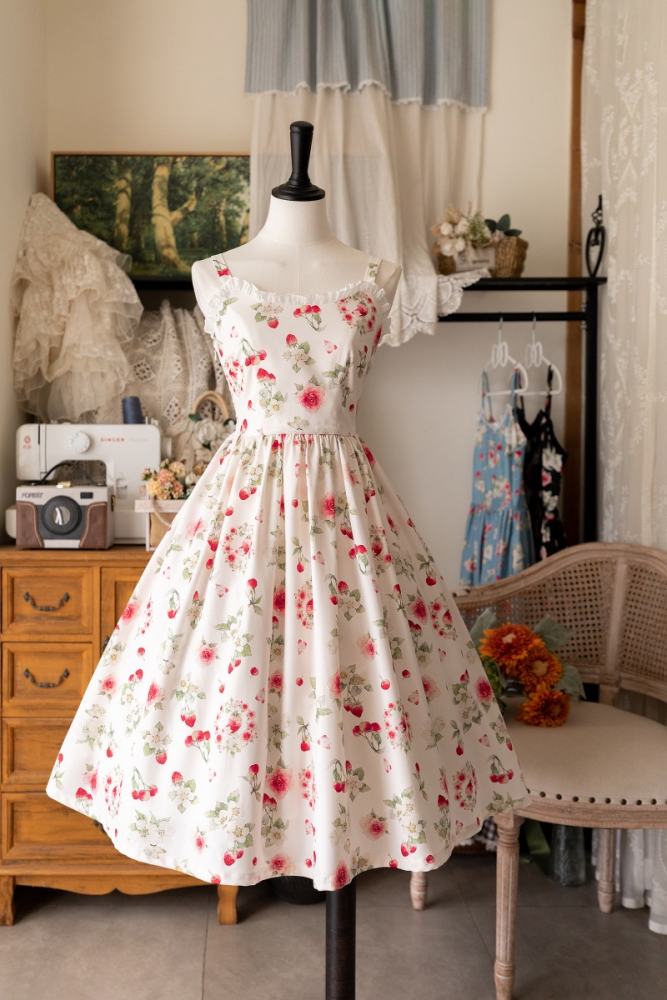 Forest Wardrobe Fruit and Flower Lolita Jumper Dress