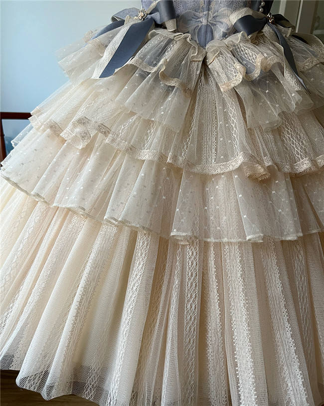 Nine Ode Mist Moon Light Ballet Lolita Skirt, Top and Accessories