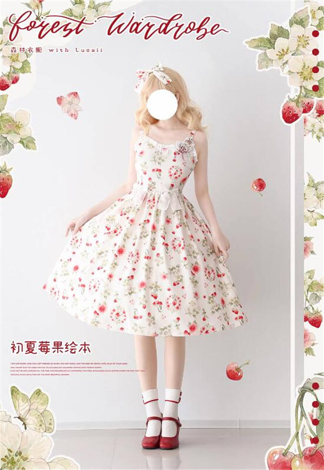 Forest Wardrobe Fruit and Flower Lolita Jumper Dress