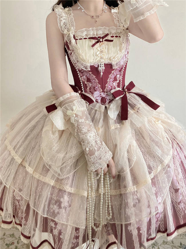 Nine Ode Mist Moon Light Ballet Lolita Skirt, Top and Accessories