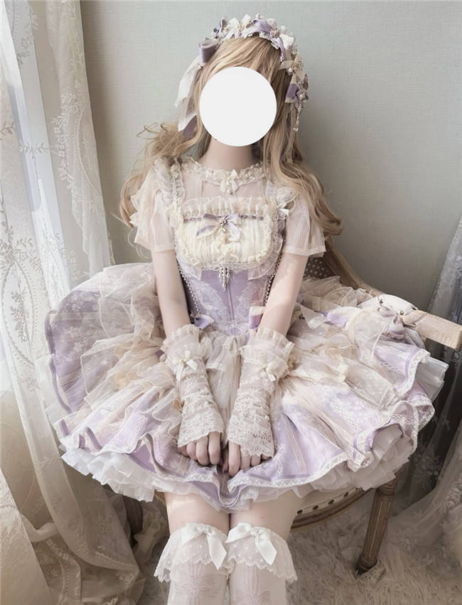 Nine Ode Mist Moon Light Ballet Lolita Skirt, Top and Accessories