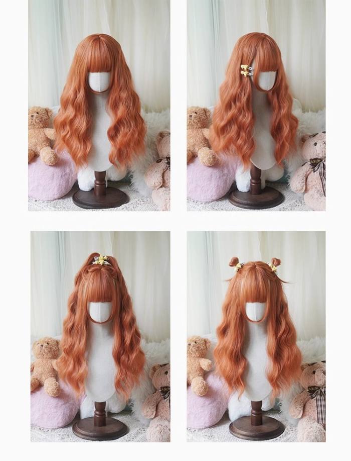 Yuchashui Water Ripple Long Curly Wigs 60cm
