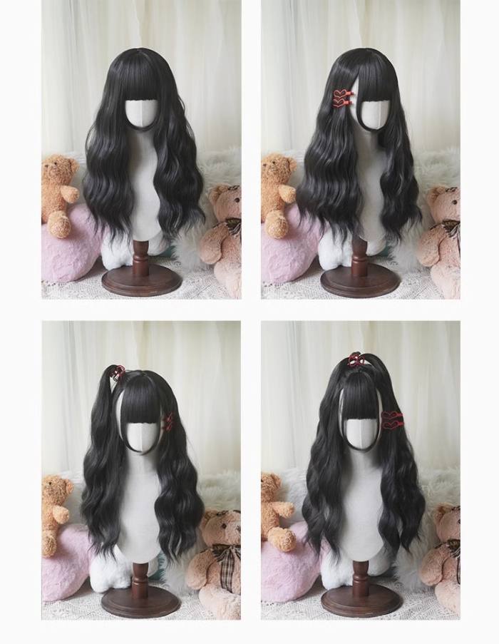 Yuchashui Water Ripple Long Curly Wigs 60cm