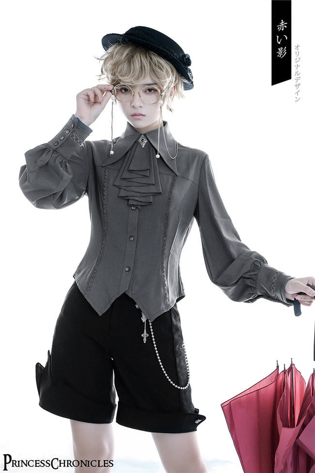 Princess Chronicles Black and Blue Ouji Fashion Blouse, Vest and Pants