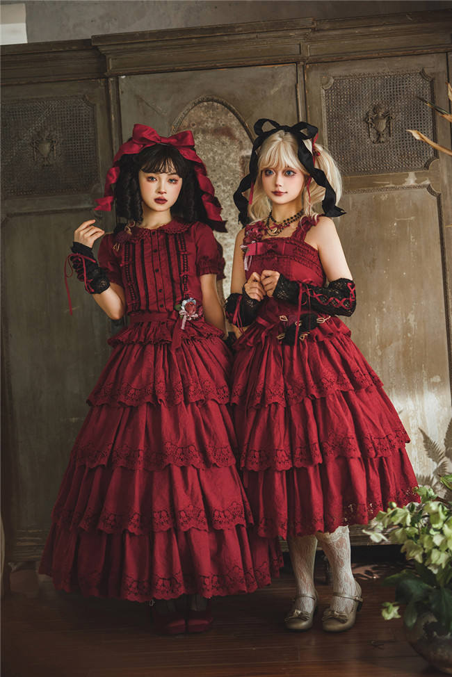 Miss Point Waltz in the Forest Tiered Embroidery Lolita Skirt