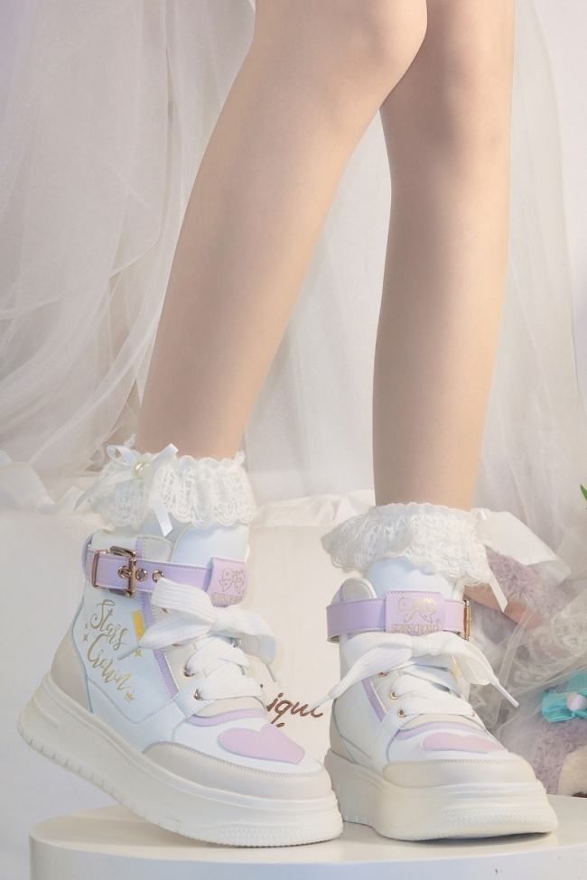 Stars Crown ~Rainbow Candy  High Tops Lolita Sneaker