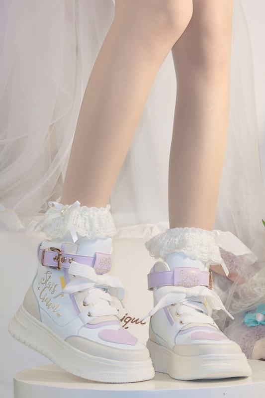 Stars Crown ~Rainbow Candy  High Tops Lolita Sneaker