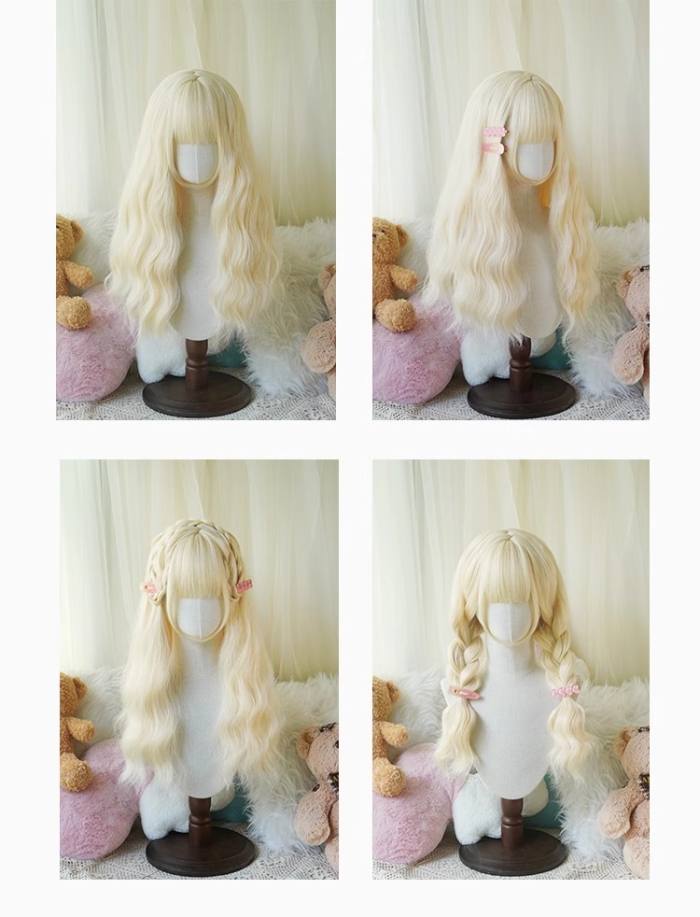 Yuchashui Water Ripple Long Curly Wigs 60cm