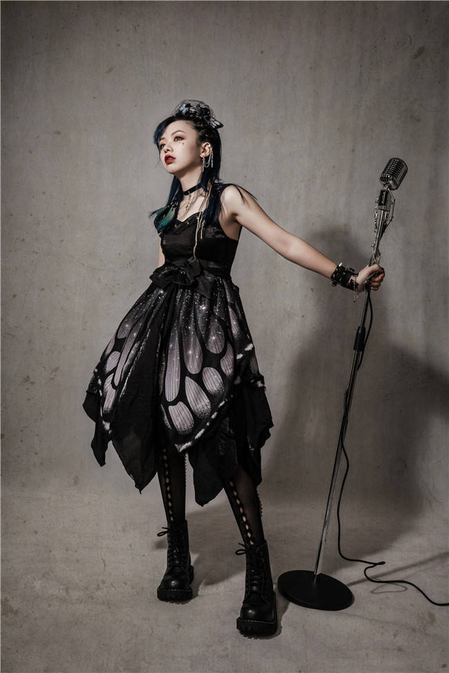 The Butterfly Effect ~Punk Halloween Lolita Normal Waist JSK