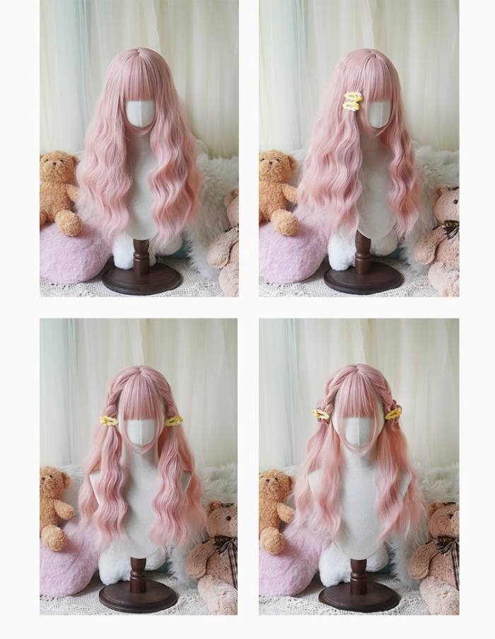 Yuchashui Water Ripple Long Curly Wigs 60cm